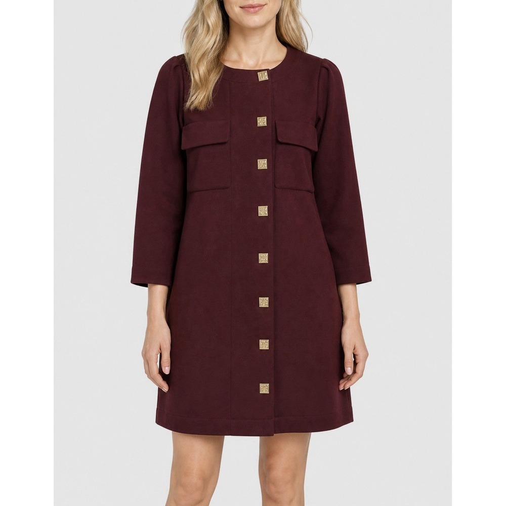 Tuckernuck Oxblood Barnett Mini Dress Womens L Burgundy Old Money Luxury Retro